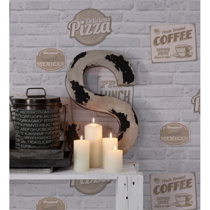 Papel pintado carteles sobre muro de ladrillo - Detroit Coffee 456022