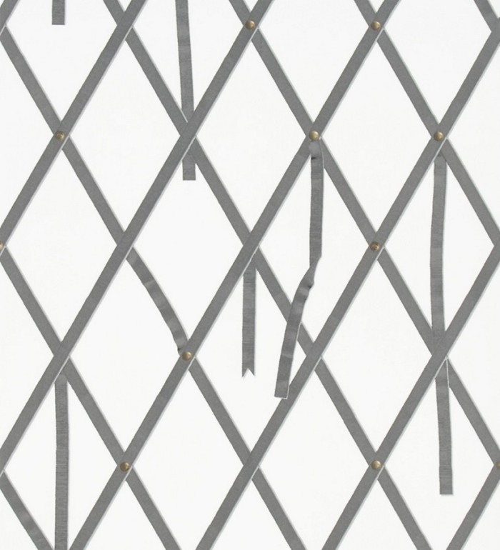 Papel pintado ornamental de rombos con lazos - Batlló 563844