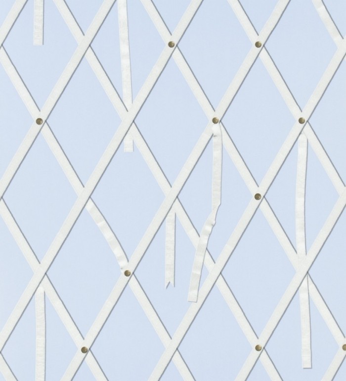 Papel pintado ornamental de rombos con lazos - Batlló 563845