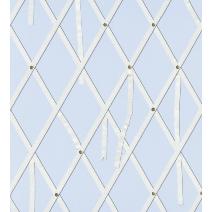 Papel pintado ornamental de rombos con lazos - Batlló 563845