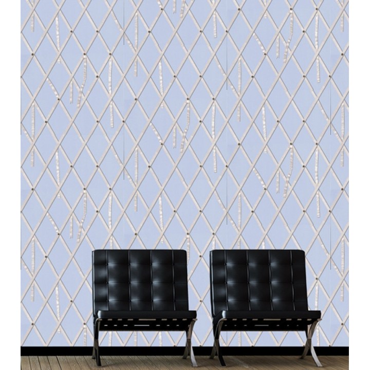 Papel pintado ornamental de rombos con lazos - Batlló 563845