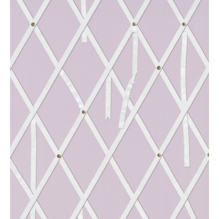 Papel pintado ornamental de rombos con lazos - Batlló 563846