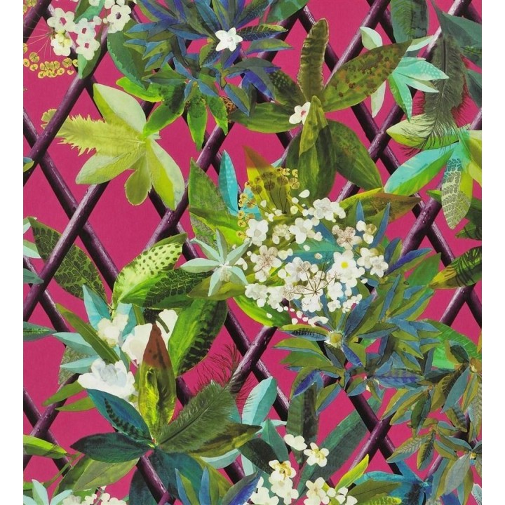 Papel pintado enredadera de hojas y flores - Anouk 563928