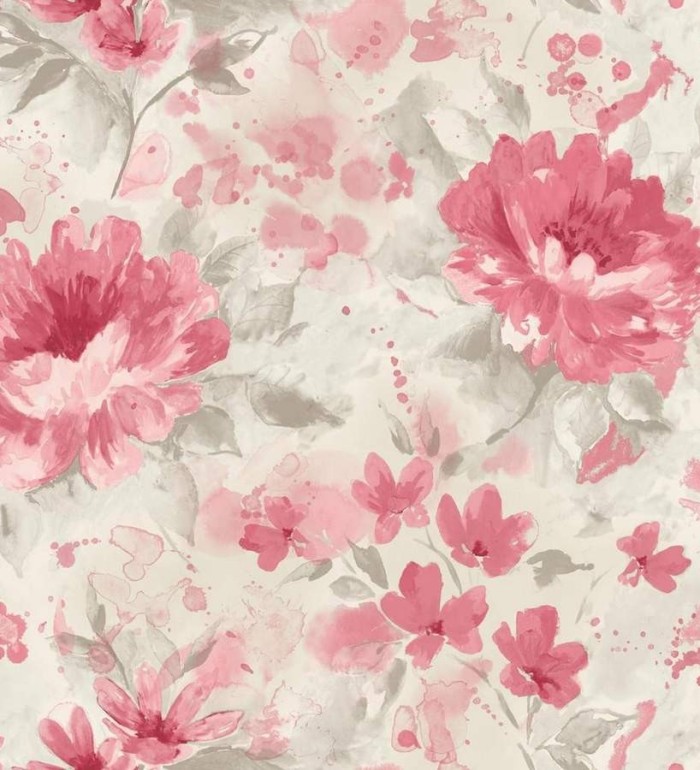 Papel pintado peonías románticas de acuarela - Luzia 564441