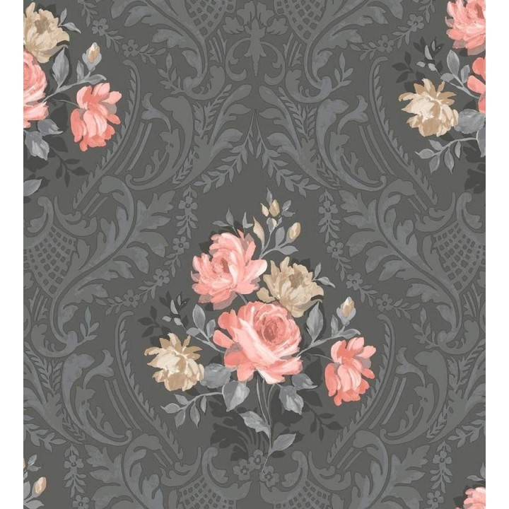 Papel pintado damasco artístico con flores - Robbia 564445