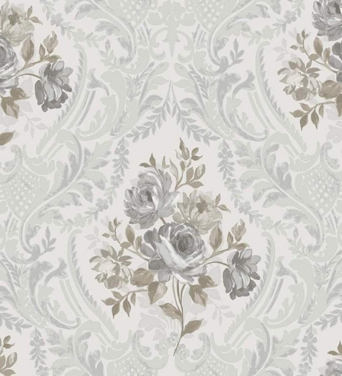 Papel pintado damasco artístico con flores - Robbia 564448