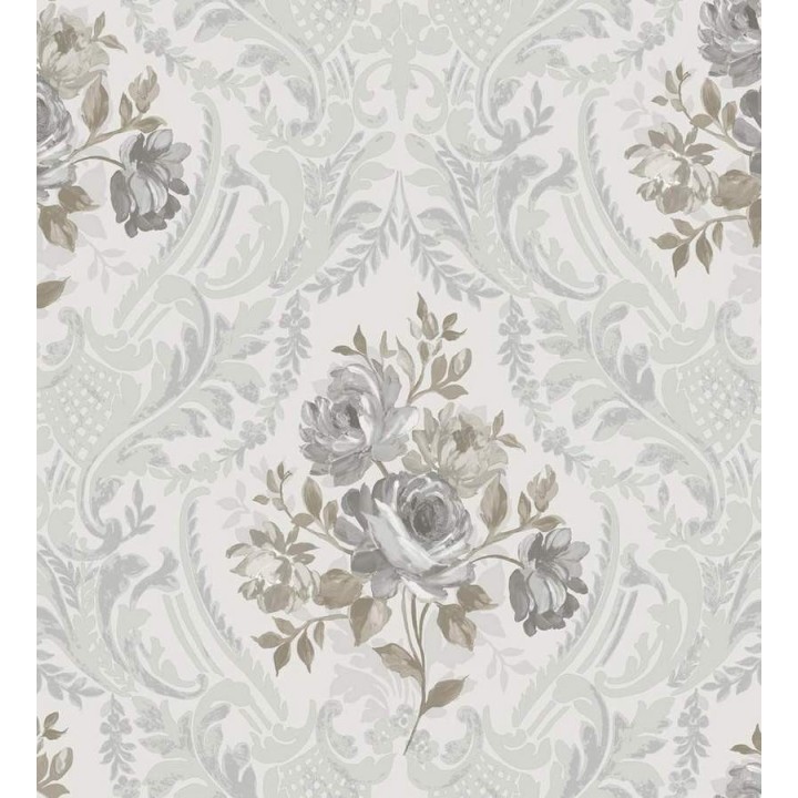 Papel pintado damasco artístico con flores - Robbia 564448