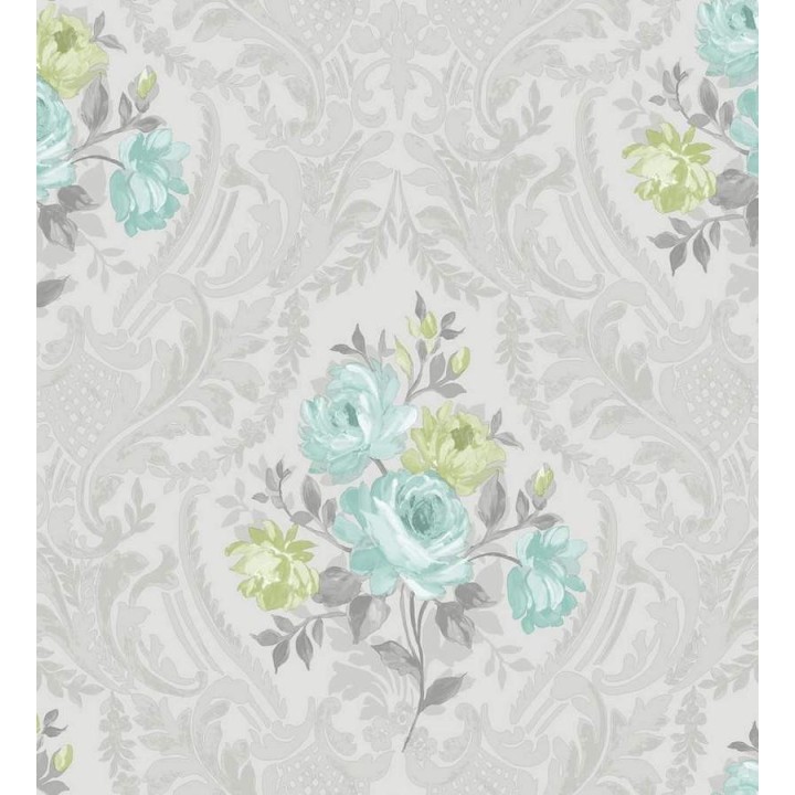 Papel pintado damasco artístico con flores - Robbia 564449