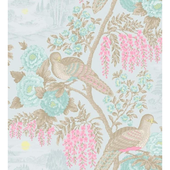 Papel pintado faisanes y flores - Pigeonne 564457