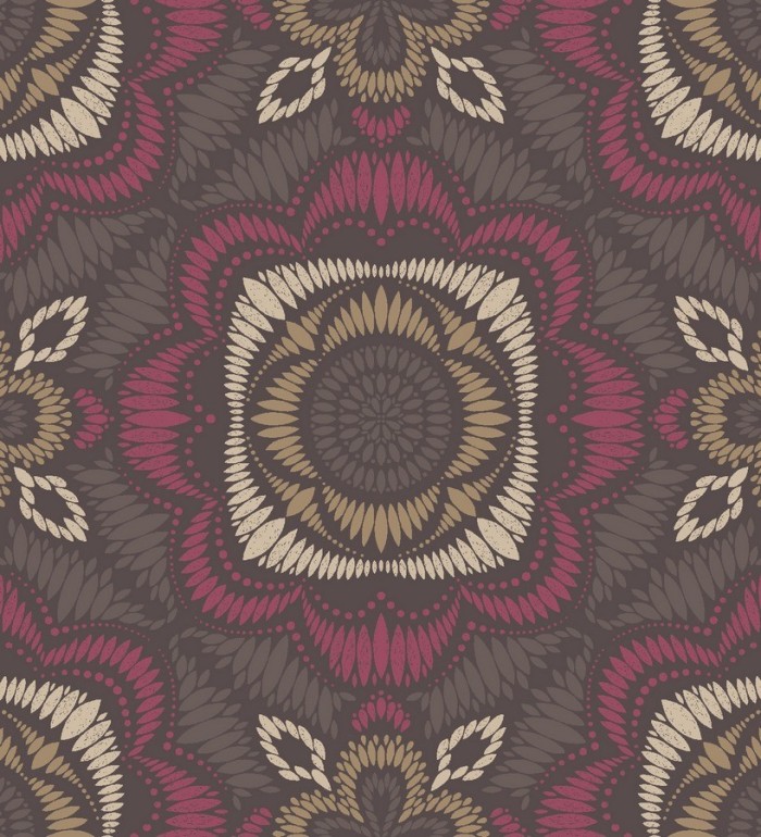 Papel pintado flores grandes modernas retro - Bandar 564485