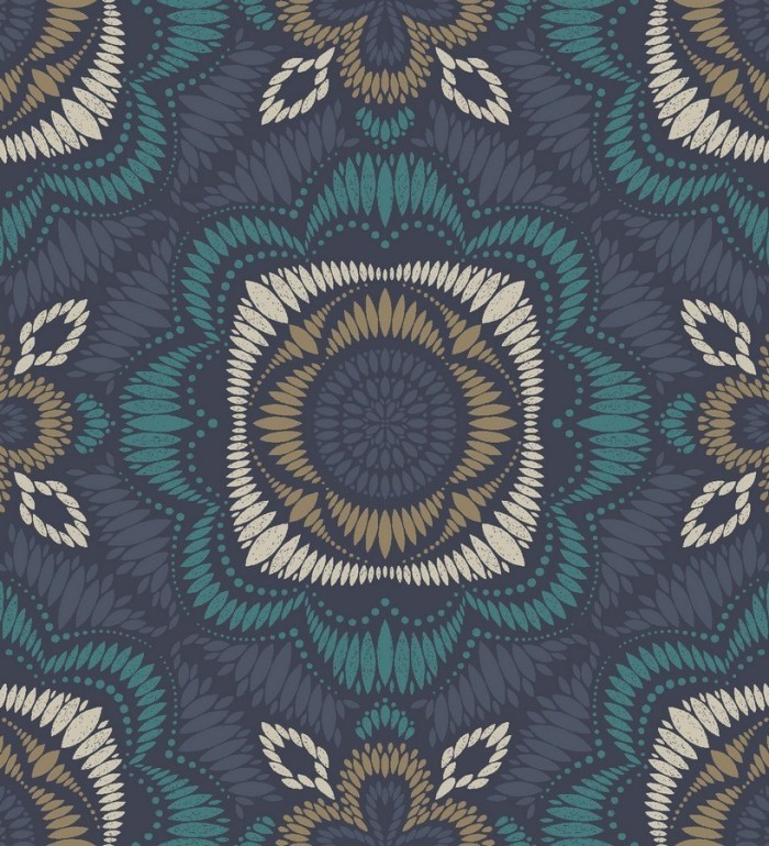 Papel pintado flores grandes modernas retro - Bandar 564487