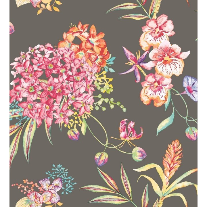 Papel pintado hortensias y petunias de acuarela - Dhara 564488