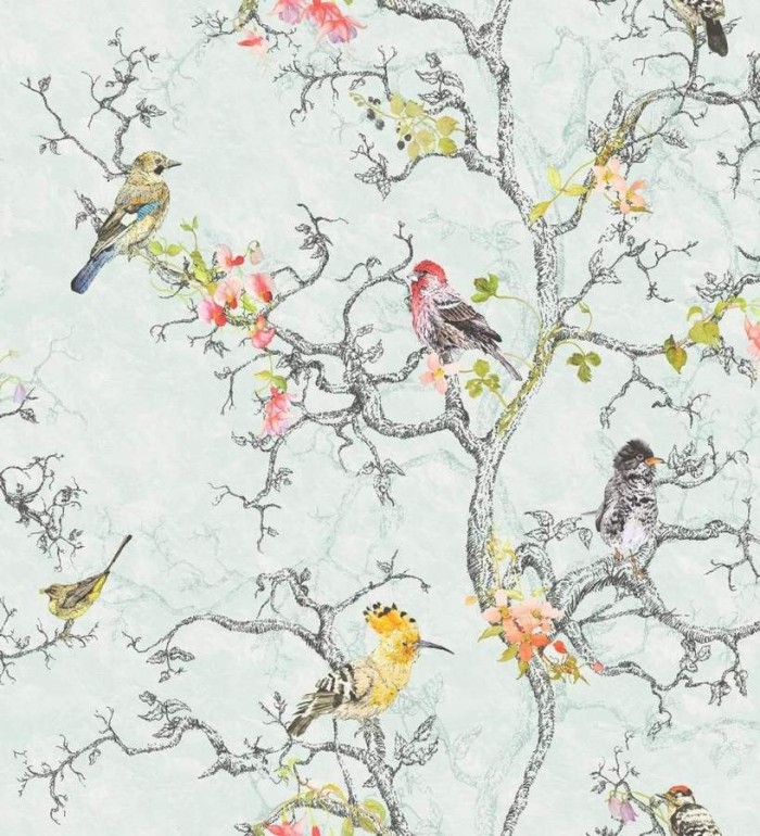 Papel pintado pájaros románticos - Sharon 564491