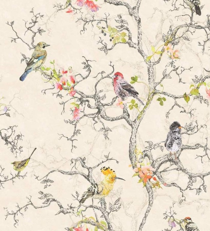 Papel pintado pájaros románticos ingleses - Sharon 564492