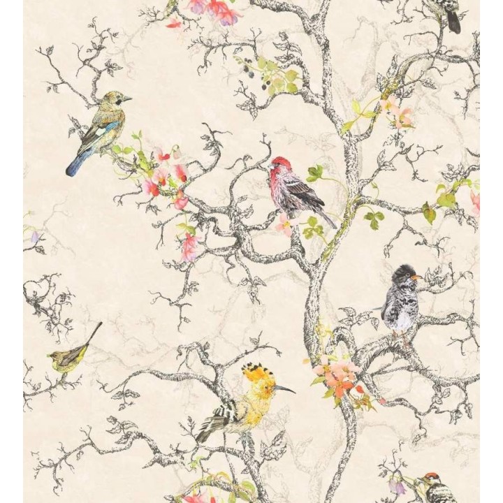 Papel pintado pájaros románticos ingleses - Sharon 564492