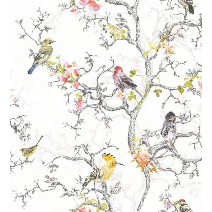 Papel pintado pájaros románticos ingleses - Sharon 564493