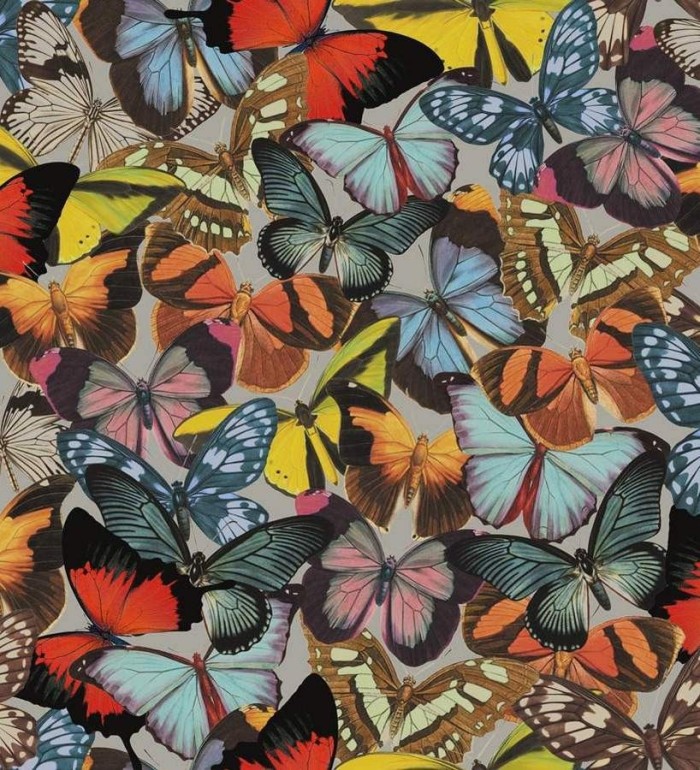 Papel pintado mariposas románticas multicolor - Romantic Butterflies 564504