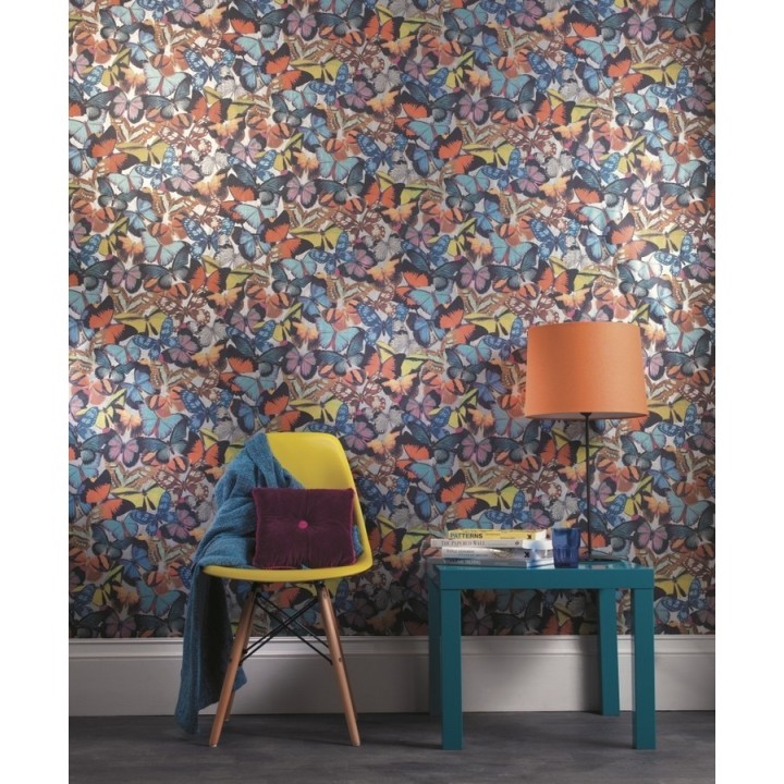 Papel pintado mariposas románticas multicolor - Romantic Butterflies 564504