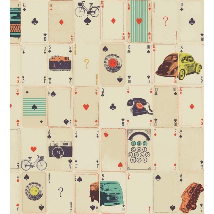 Papel pintado juego de cartas vintage - Poker Vintage 564506