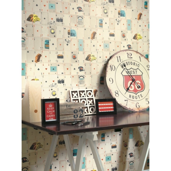 Papel pintado juego de cartas vintage - Poker Vintage 564506