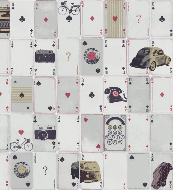Papel pintado juego de cartas vintage - Poker Vintage 564507