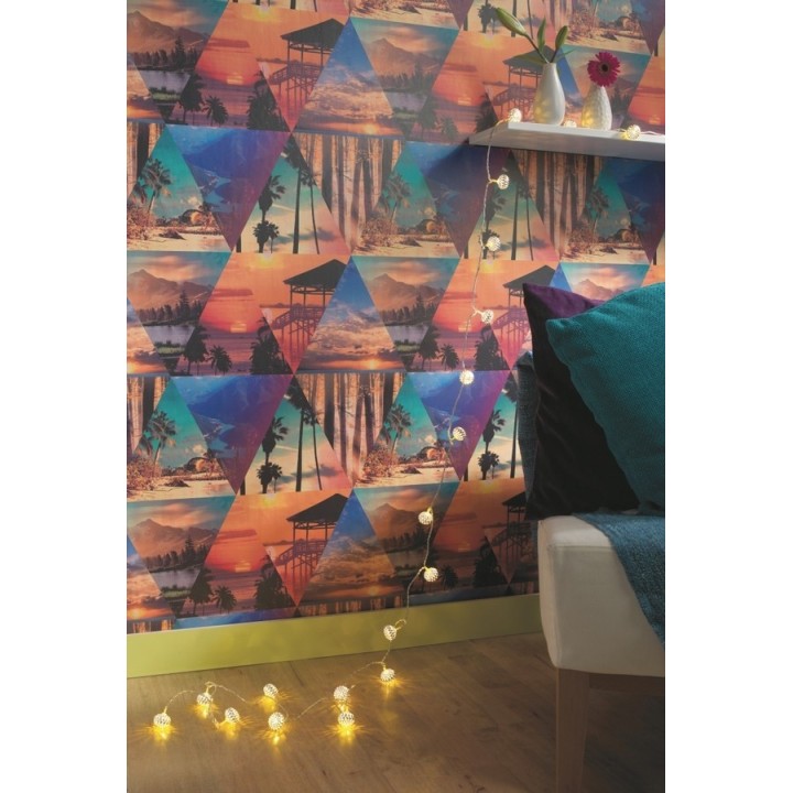 Papel pintado collage fotográfico de paisajes en triángulos - California Sky 564514