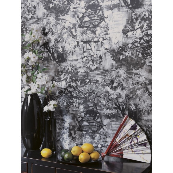 Papel pintado iconos orientales de acuarela - Mihoko 564517