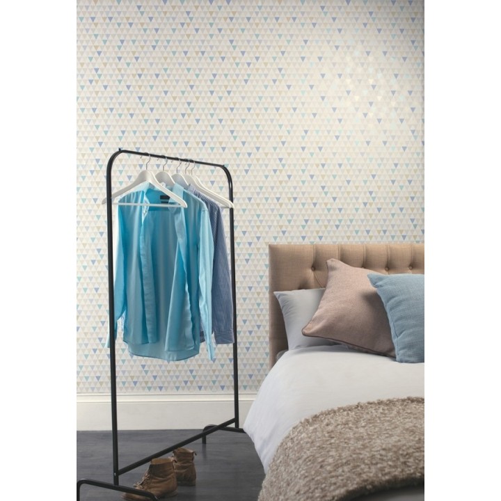 Papel pintado de hojas efecto nacarado fondo mate - Didier 564529