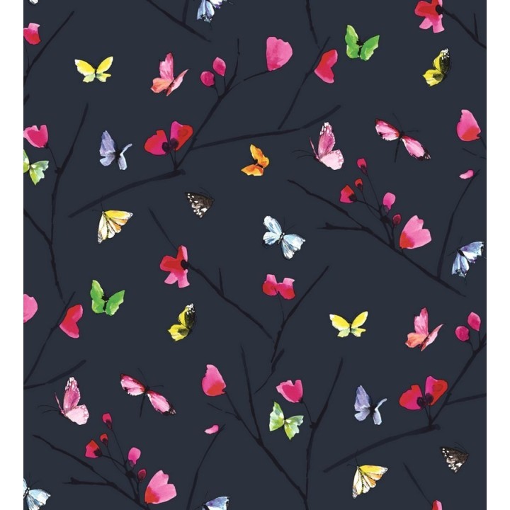 Papel pintado naturaleza de mariposas pequeñas de acuarela - Lizren 564537