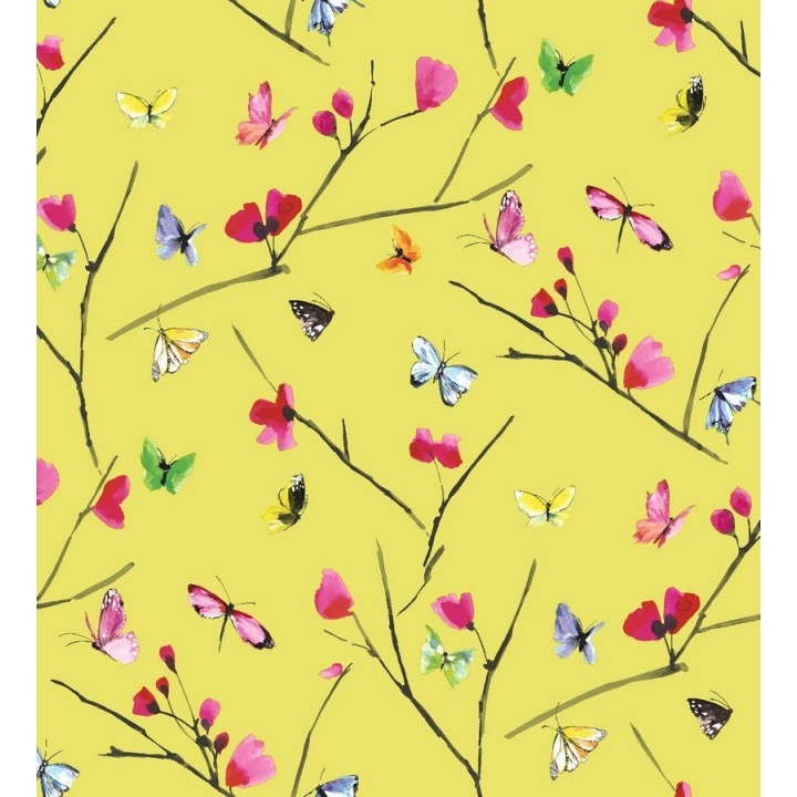 Papel pintado naturaleza de mariposas pequeñas de acuarela - Lizren 564539