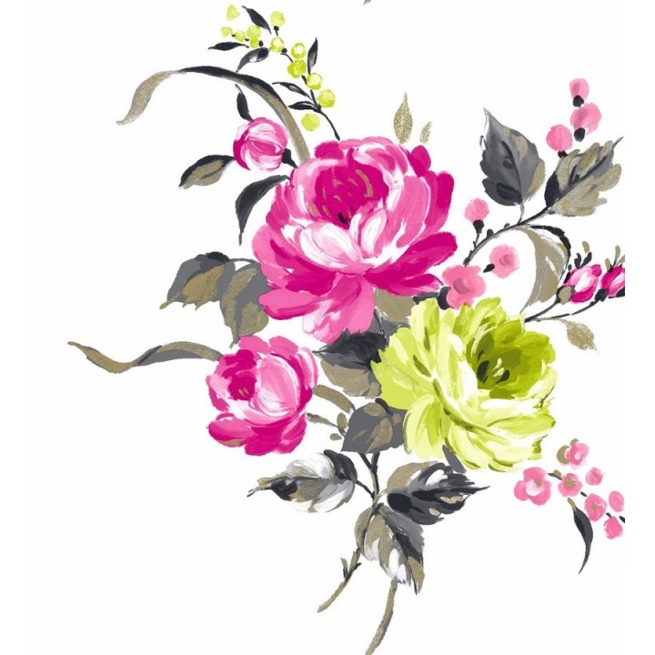 Papel pintado ramillete de rosas románticas al óleo - Belisa 564545