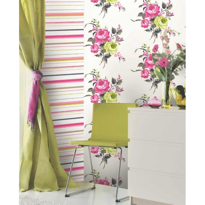 Papel pintado ramillete de rosas románticas al óleo - Belisa 564545