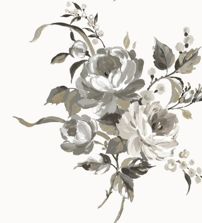 Papel pintado ramillete de rosas románticas al óleo - Belisa 564547