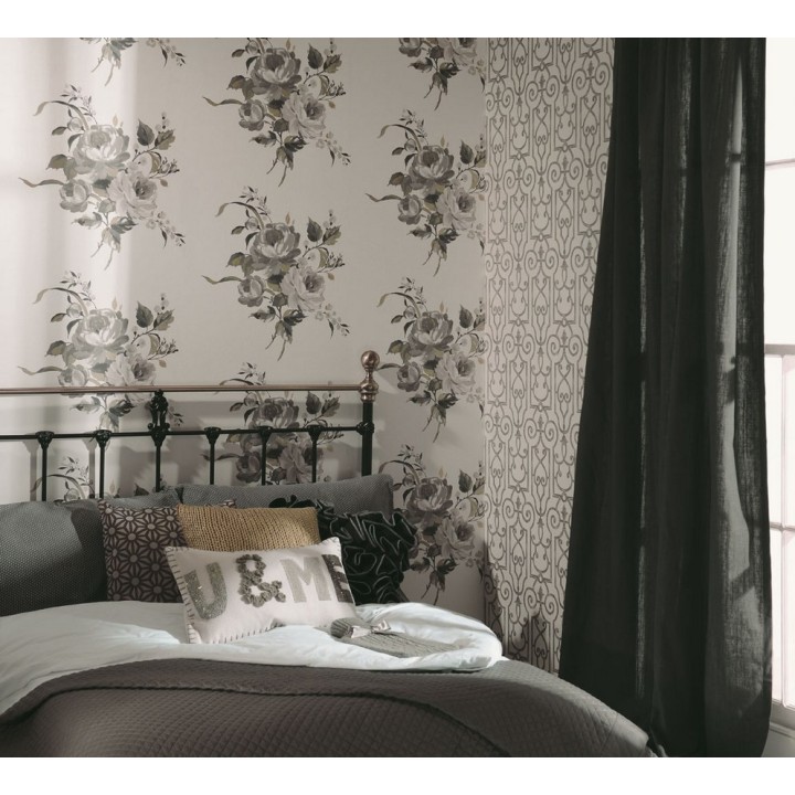 Papel pintado ramillete de rosas románticas al óleo - Belisa 564547