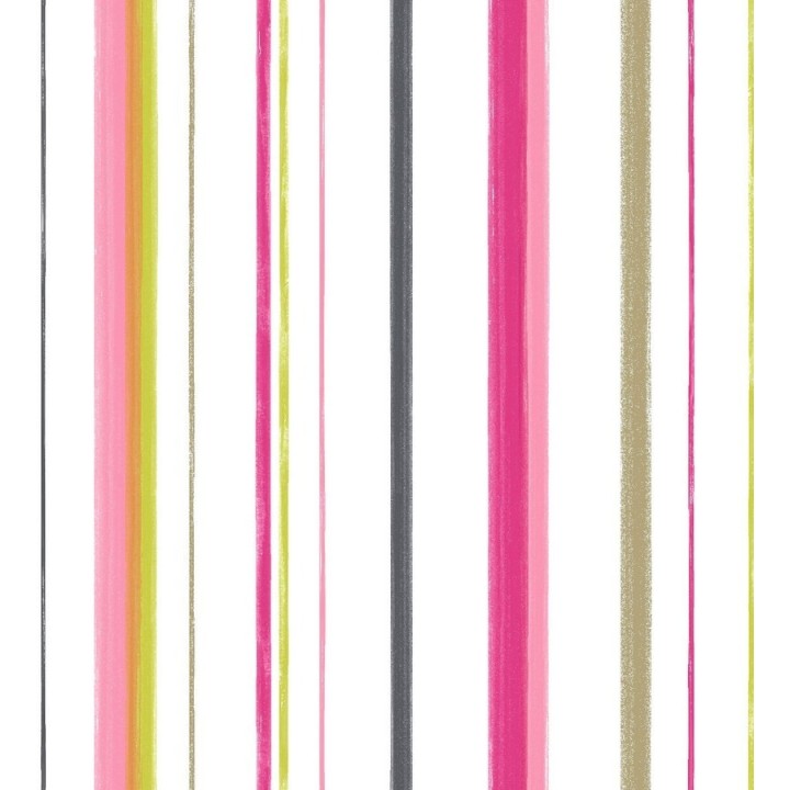 Papel pintado rayas de acuarela desiguales modernas - Raya Belisa 564549