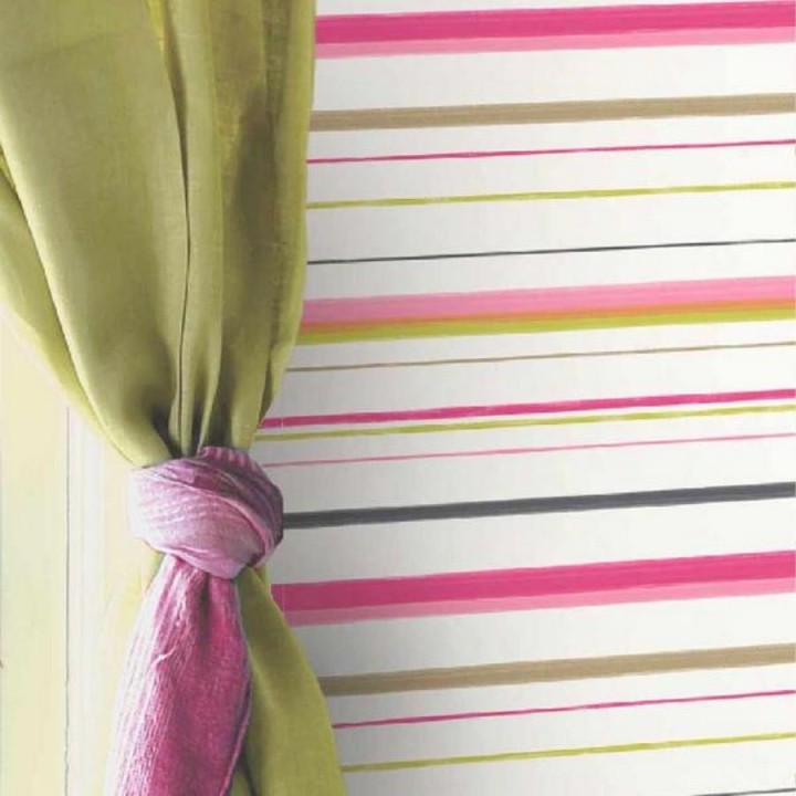 Papel pintado rayas de acuarela desiguales modernas - Raya Belisa 564549