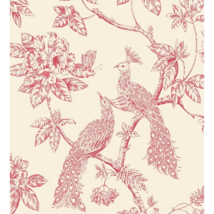 Papel pintado pavos reales en ramas florales ingleses - Royal Garden 564565