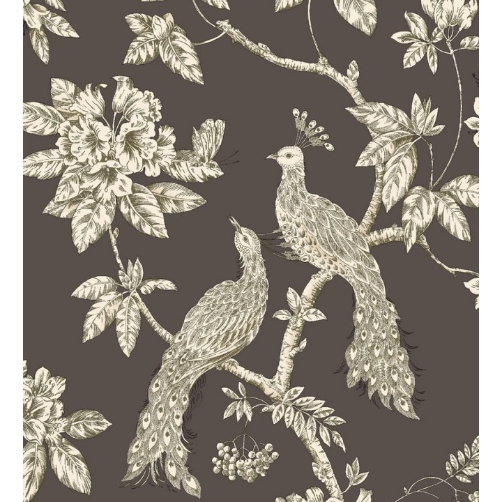 Papel pintado pavos reales en ramas florales ingleses - Royal Garden 564566