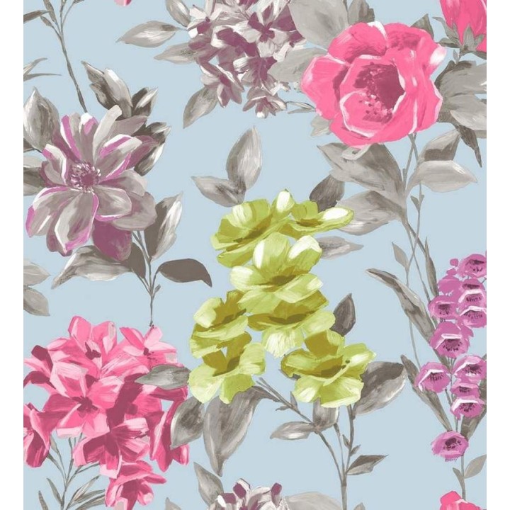 Papel pintado flores de acuarela grandes vintage - Charlotte 564574