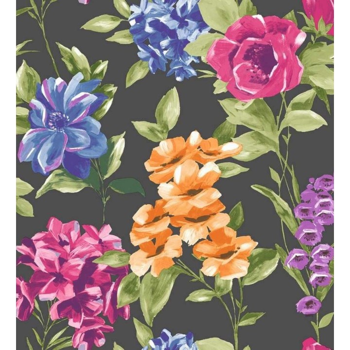 Papel pintado flores de acuarela grandes vintage - Charlotte 564575
