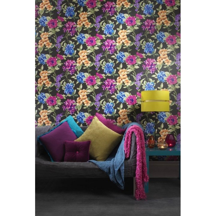 Papel pintado flores de acuarela grandes vintage - Charlotte 564575