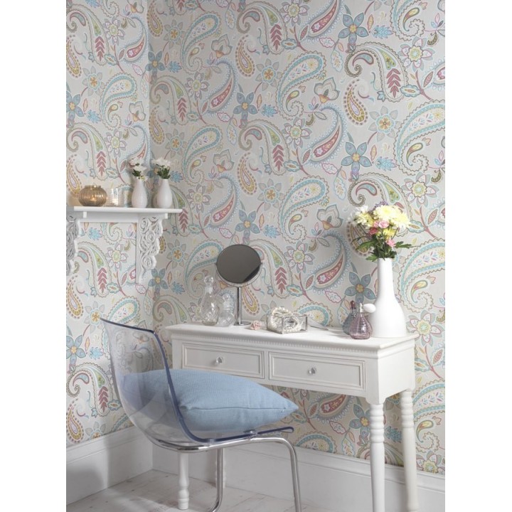 Papel pintado motivos cashmere diseño vintage - Ganesha 564582