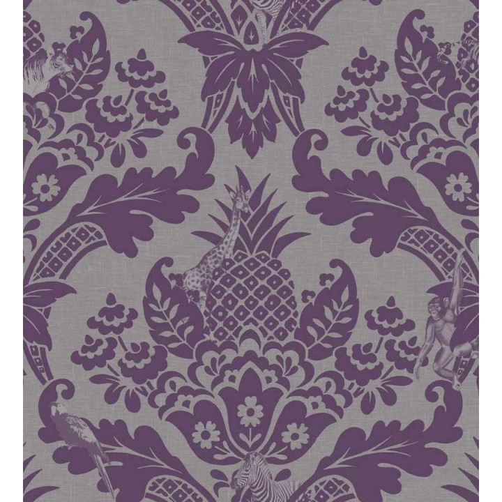 Papel pintado damasco moderno con animales exóticos - Turín 564594