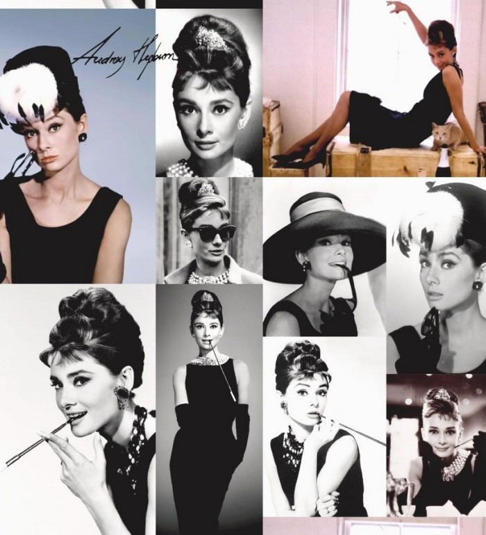 Papel pintado collage fotográfico de Audrey Hepburn - Audrey Hepburn 564613
