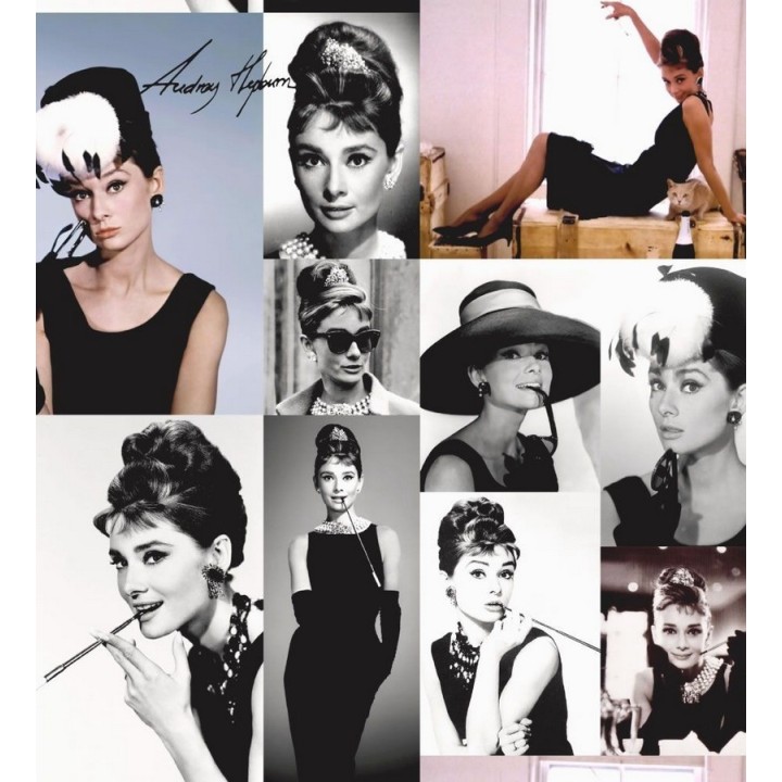 Papel pintado collage fotográfico de Audrey Hepburn - Audrey Hepburn 564613