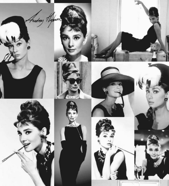 Papel pintado collage fotográfico de Audrey Hepburn - Audrey Hepburn 564616
