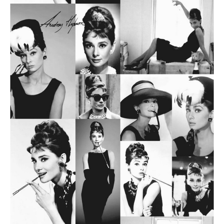 Papel pintado collage fotográfico de Audrey Hepburn - Audrey Hepburn 564616