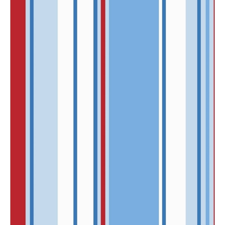 Papel pintado rayas desiguales juveniles tonos azul - Raya Carlinos Portrait 564650