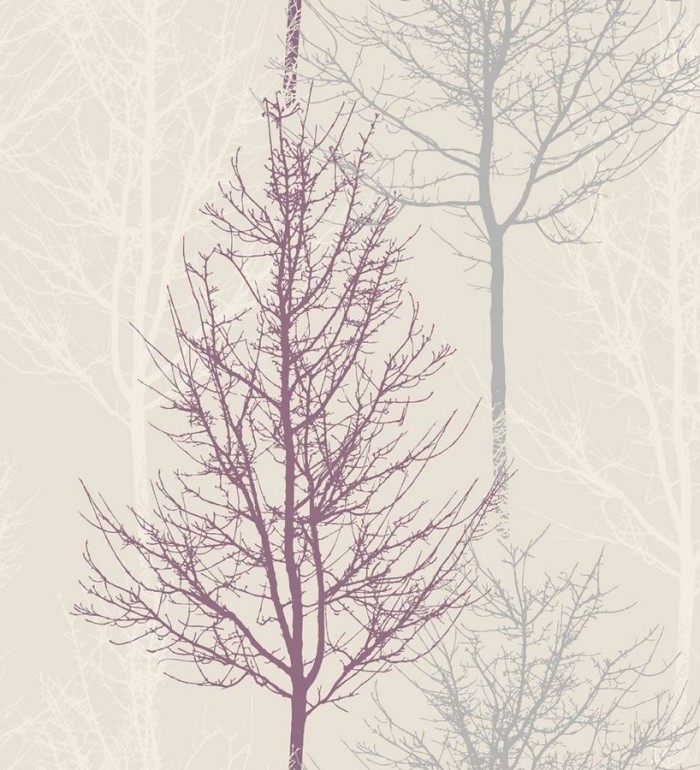 Papel pintado árboles desnudos estilo nórdico - Couvet 564652