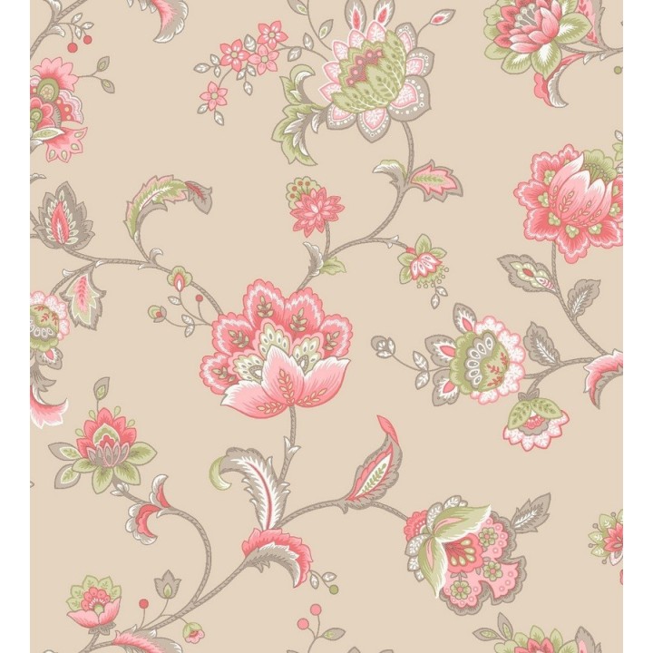 Papel pintado flores diseño cashmere moderno - Jamila 564663